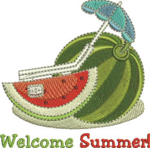 Welcome Summer Machine Embroidery Design