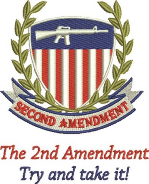 Picture of 2nd Amendment Arm Bearing Constitution C Machine Embroidery Design