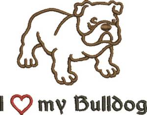 Picture of My Bulldog Machine Embroidery Design