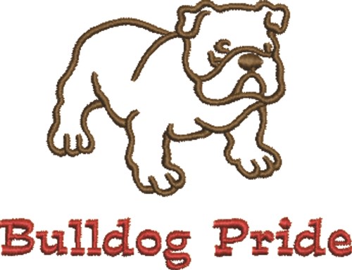 Bulldog Pride Machine Embroidery Design