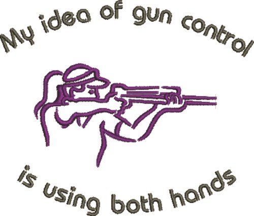 Gun Control Machine Embroidery Design
