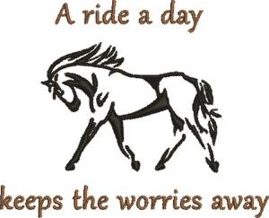 Picture of A Ride A Day Machine Embroidery Design