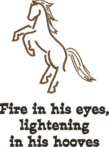 Fire In His Eyes Machine Embroidery Design