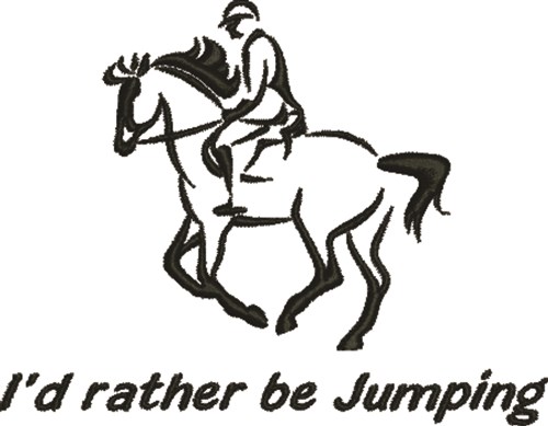Rather Be Jumping Machine Embroidery Design