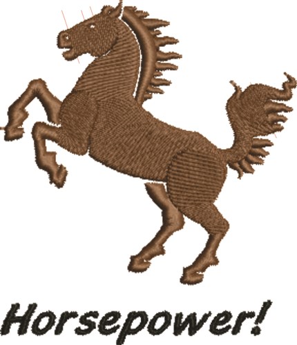 Horse Power Machine Embroidery Design