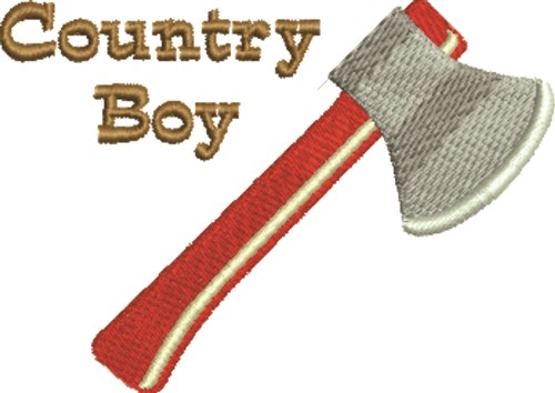 Country Boy Machine Embroidery Design