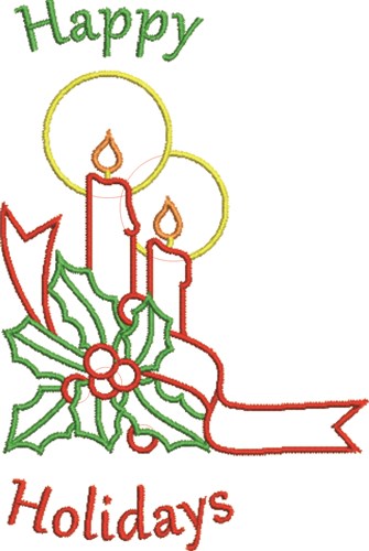 Happpy Holidays Machine Embroidery Design
