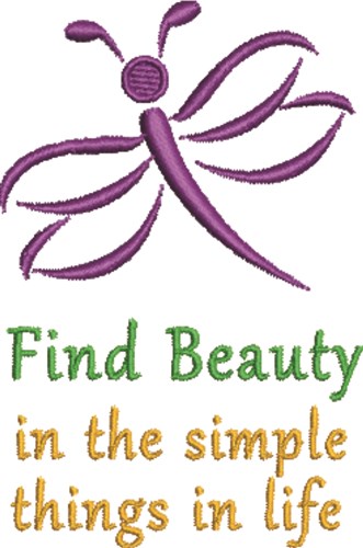 Find Beauty Machine Embroidery Design