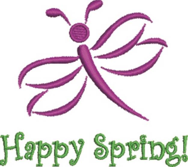 Picture of Happy Spring Machine Embroidery Design