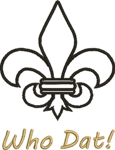 Who Dat Machine Embroidery Design