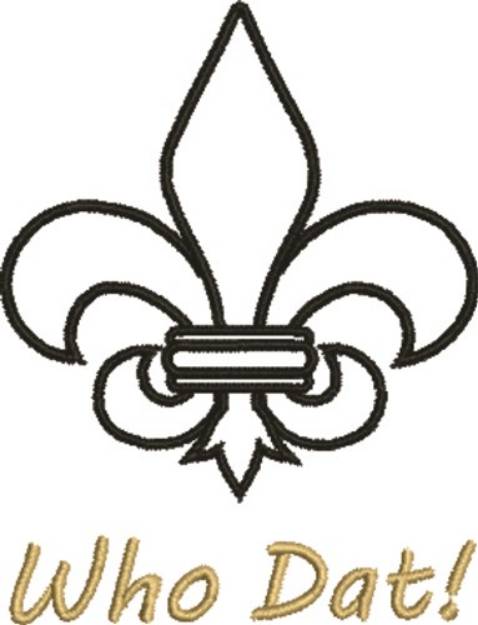 Picture of Who Dat Machine Embroidery Design