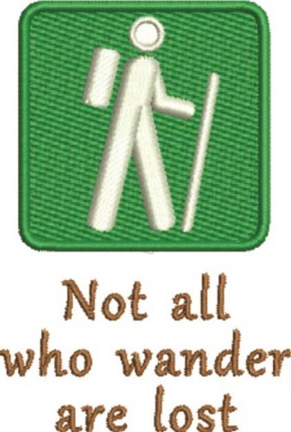 Picture of Not All Who Wander Machine Embroidery Design