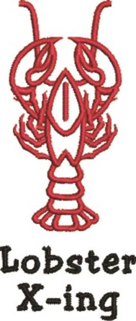 Picture of Lobster X-ing Machine Embroidery Design