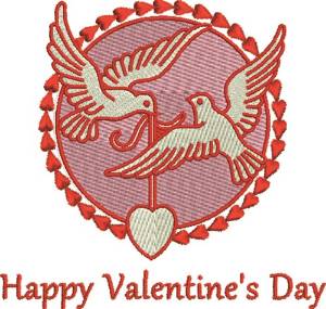 Picture of Happy Valentines Day Machine Embroidery Design