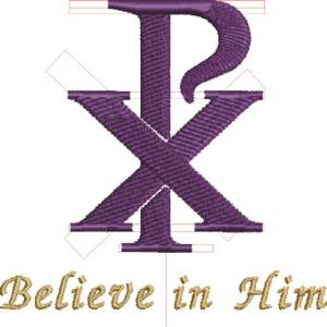 Picture of Believe In Him Machine Embroidery Design