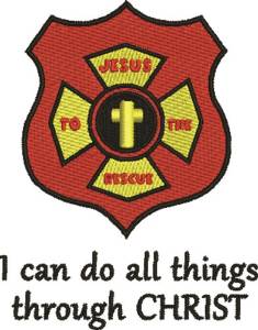 Picture of Through Christ Machine Embroidery Design