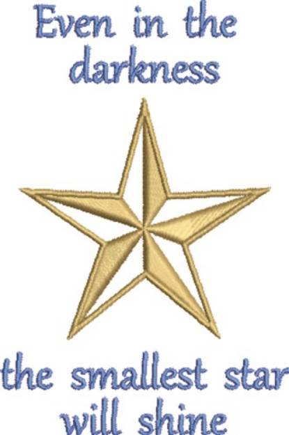 Picture of The Smallest Star Machine Embroidery Design