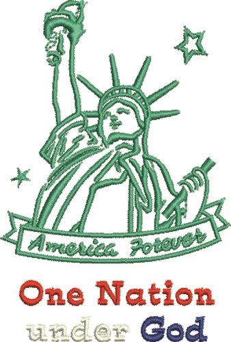 One Nation Machine Embroidery Design