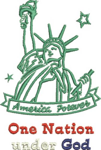 Picture of One Nation Machine Embroidery Design
