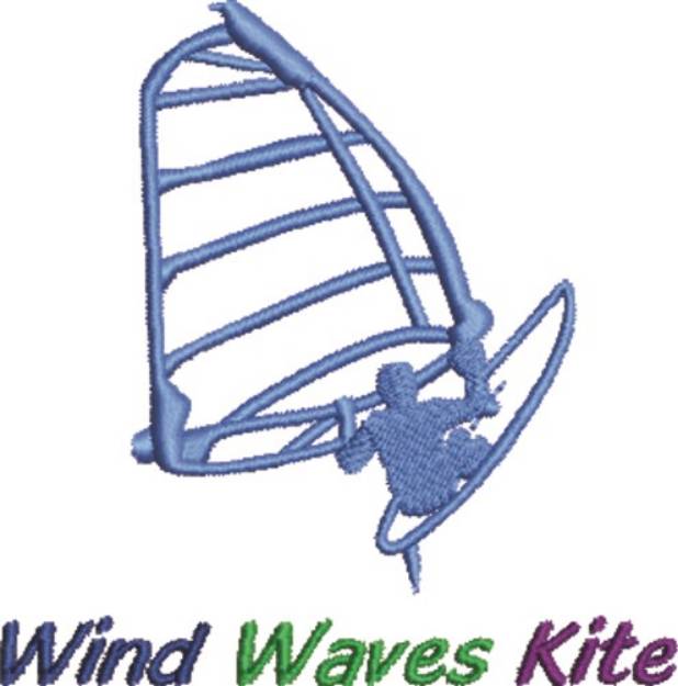 Picture of Wind Waves Kite Machine Embroidery Design