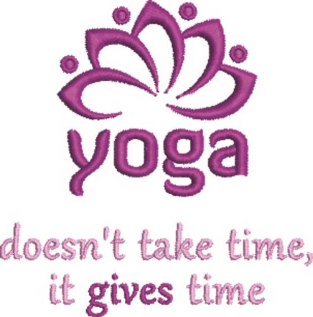 Picture of Yoga Gives Time Machine Embroidery Design