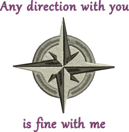 Need Direction Compass Machine Embroidery Design