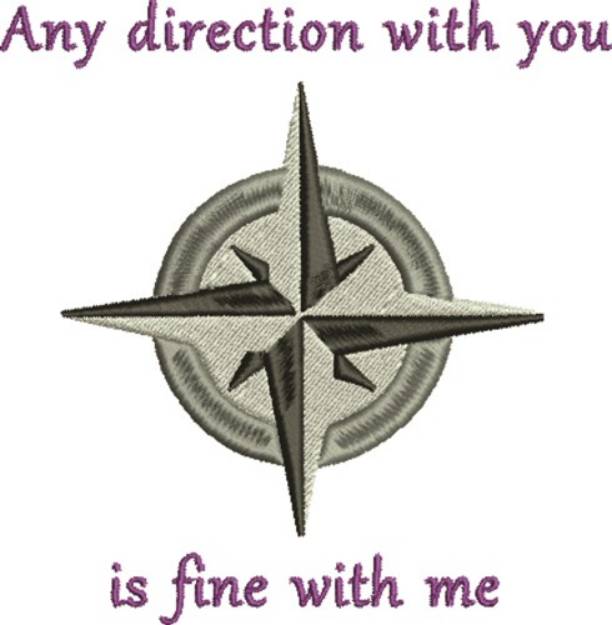 Picture of Need Direction Compass Machine Embroidery Design