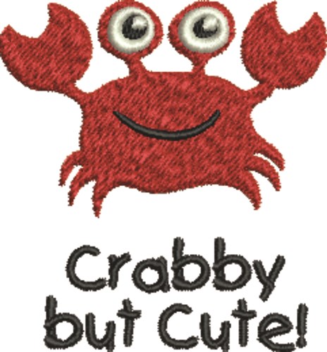 Crabby But Cute! Machine Embroidery Design