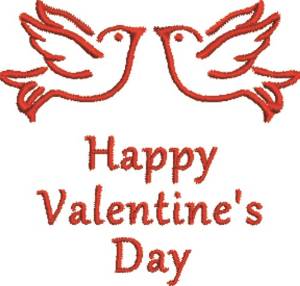 Picture of Valentine's Day Doves Machine Embroidery Design