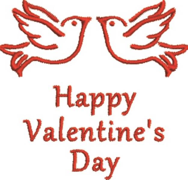 Picture of Valentine's Day Doves Machine Embroidery Design