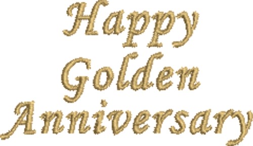 Golden Anniversary Machine Embroidery Design
