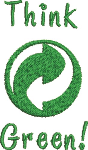 Greenpoint Think Green! Machine Embroidery Design