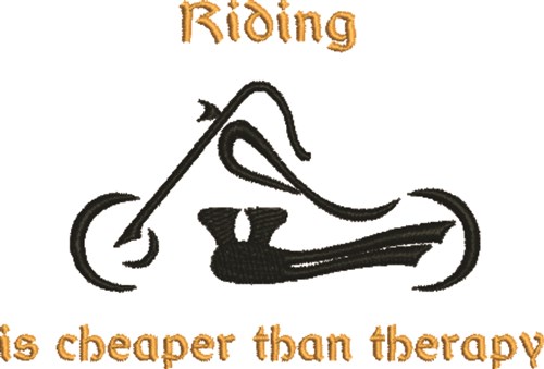 Abstract Motorcycle Riding Therapy Machine Embroidery Design