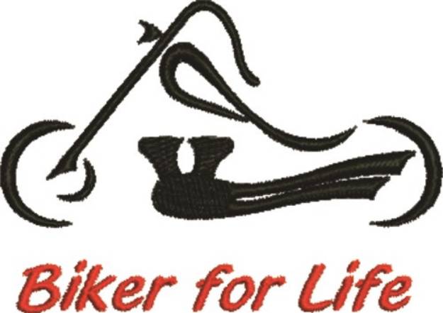 Picture of Abstract Biker For Life Machine Embroidery Design