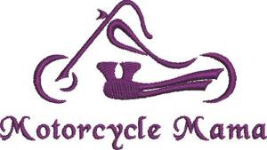 Picture of Abstract Motorcycle Mama Machine Embroidery Design