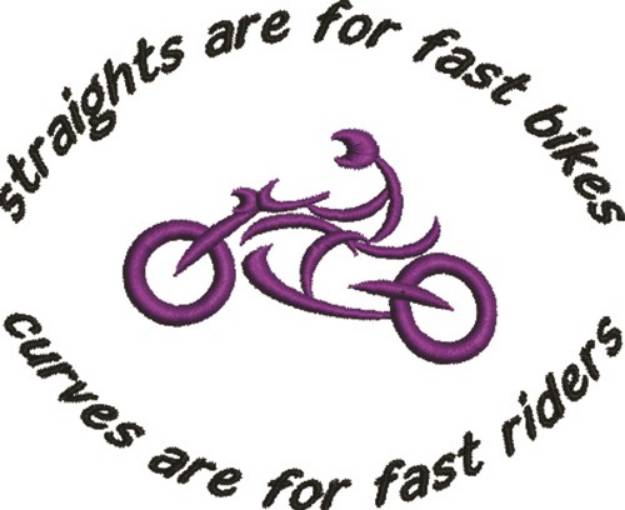 Picture of Abstract Motorcycle Fast Rider Machine Embroidery Design
