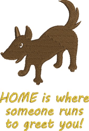 Home Sweet Home Dog Machine Embroidery Design