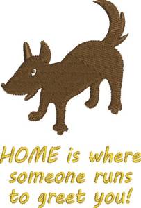 Picture of Home Sweet Home Dog Machine Embroidery Design