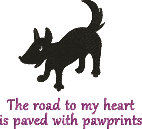 Puppy Dog Pawprints Machine Embroidery Design