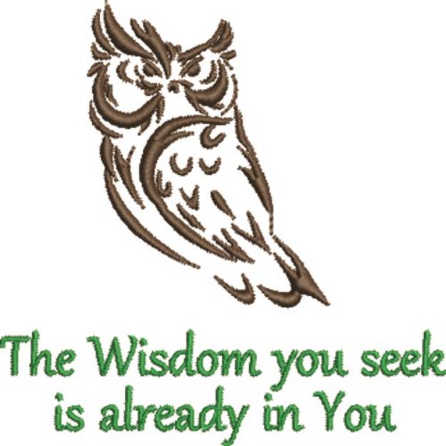 Picture of Seek Owl Wisdom Machine Embroidery Design