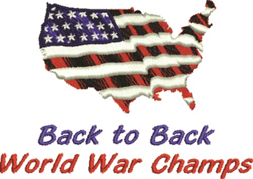 USA World War Champs Machine Embroidery Design