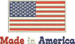 Picture of Made In America Flag Machine Embroidery Design