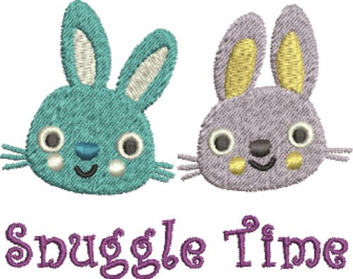 Snuggle Time Bunnies Machine Embroidery Design