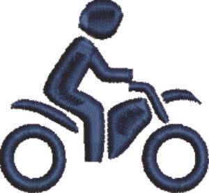 Picture of Motorcyclist Machine Embroidery Design