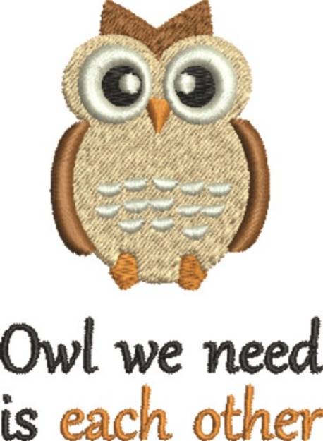 Picture of Owl You Needs Love Machine Embroidery Design