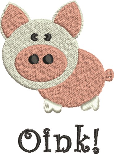 Pig Oink! Machine Embroidery Design