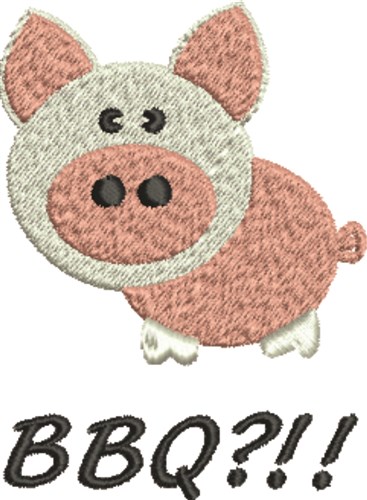 Pig BBQ?!! Machine Embroidery Design