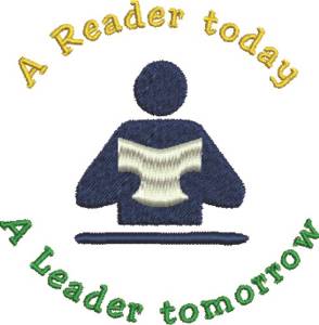 Picture of Reader Today Leader Tomorrow Machine Embroidery Design