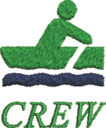 Rowing Crew Machine Embroidery Design