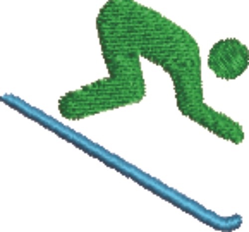 Lets Go Skiing Machine Embroidery Design